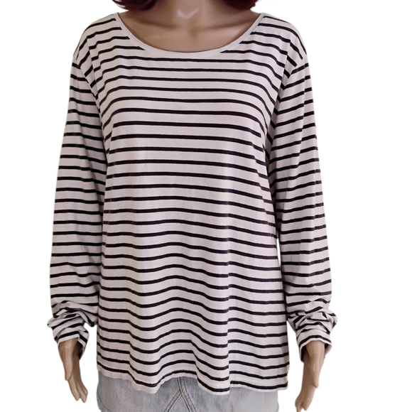 Duluth Trading Co. 100% Cotton Long Sleeved Striped Tee - Size 4X - Picture 2 of 9
